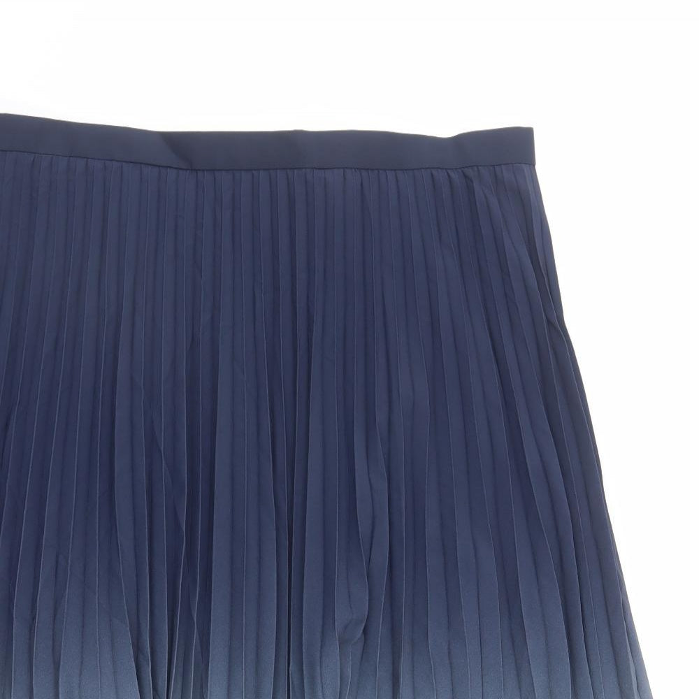 Marks and Spencer Womens Multicoloured Polyester Pleated Skirt Size 20 Zip - Ombre Effect Lined