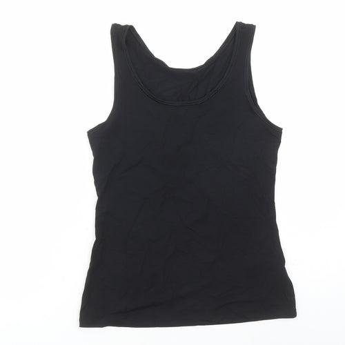 Marks and Spencer Womens Black Modal Camisole Tank Size 10 Round Neck