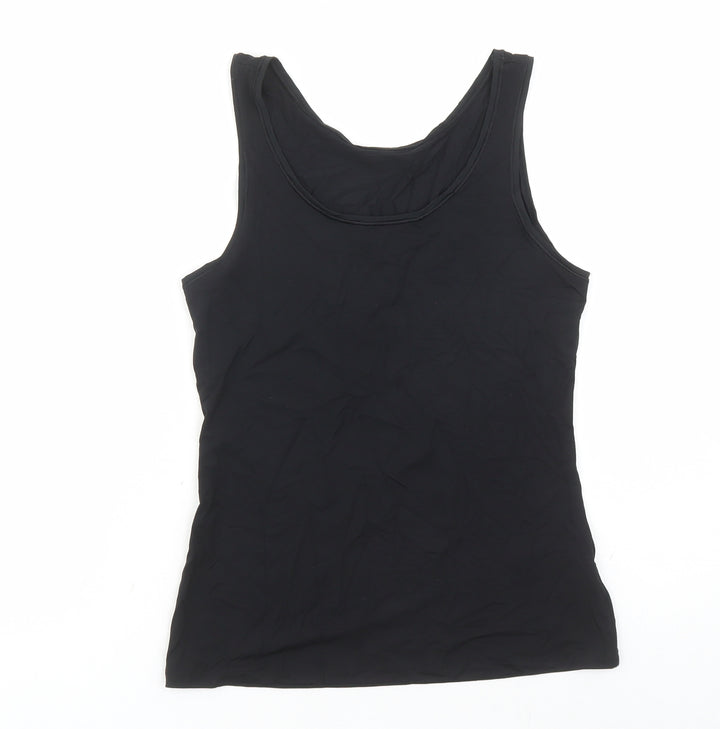 Marks and Spencer Womens Black Modal Camisole Tank Size 10 Round Neck
