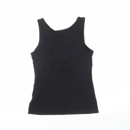 Marks and Spencer Womens Black Modal Camisole Tank Size 10 Round Neck
