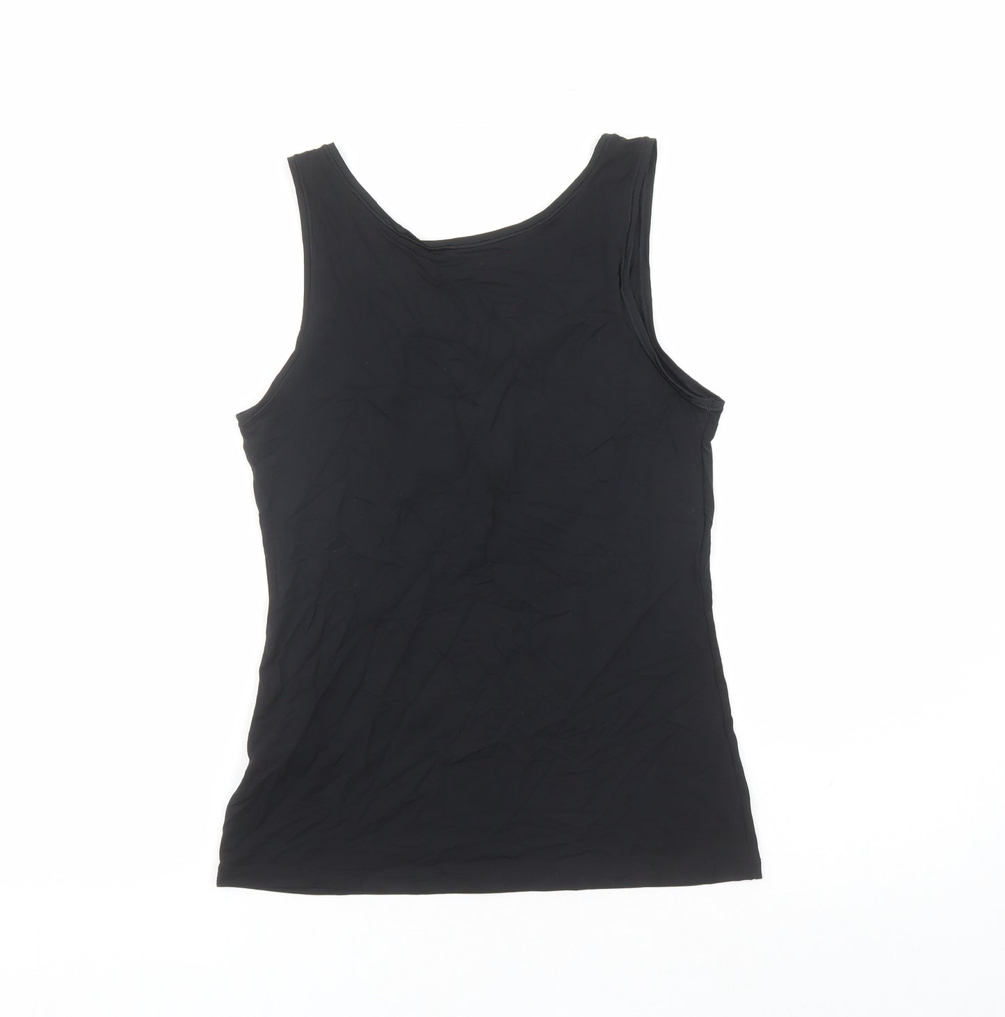 Marks and Spencer Womens Black Modal Camisole Tank Size 10 Round Neck