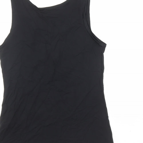 Marks and Spencer Womens Black Modal Camisole Tank Size 10 Round Neck