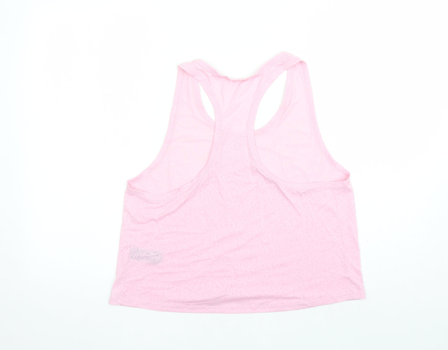 GOODMOVE Womens Pink Geometric Polyester Camisole Tank Size 14 Round Neck Pullover