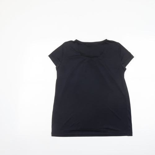 M- Premier Womens Blue Polyester Basic T-Shirt Size 10 Round Neck