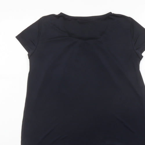M- Premier Womens Blue Polyester Basic T-Shirt Size 10 Round Neck