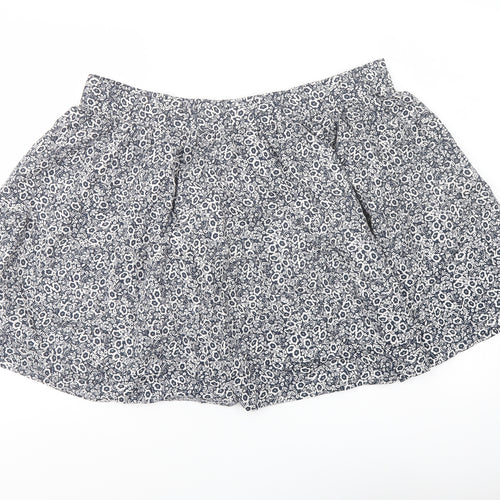 Marks and Spencer Womens Blue Floral Cotton Flare Skirt Size 18
