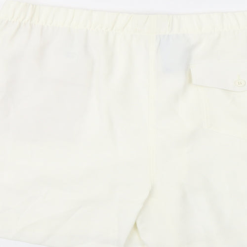 Marks and Spencer Womens Ivory Polyester Basic Shorts Size 22 L6 in Regular Pull On