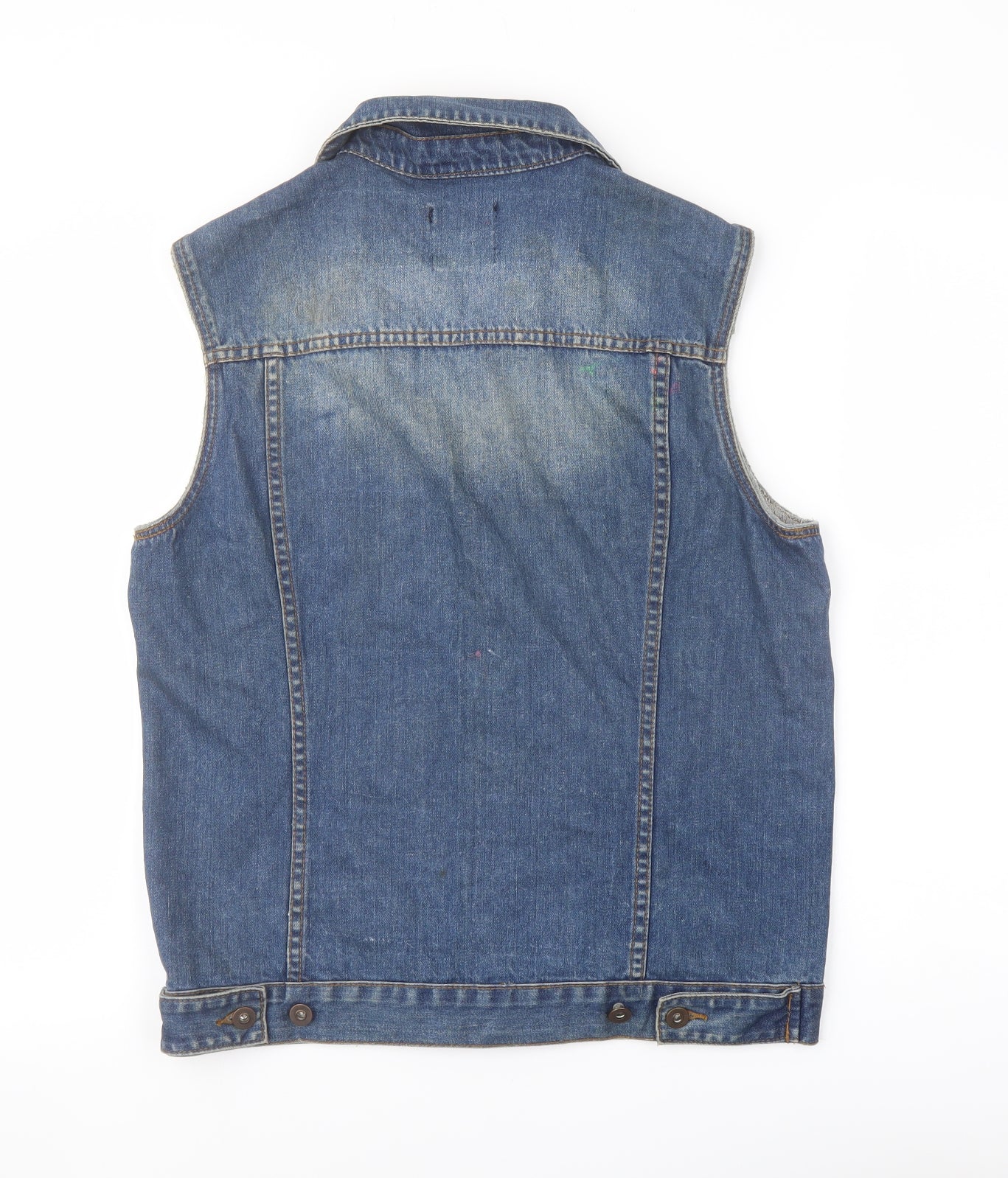 ASOS Mens Blue Gilet Jacket Size M Button