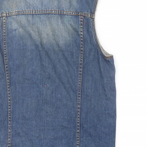 ASOS Mens Blue Gilet Jacket Size M Button