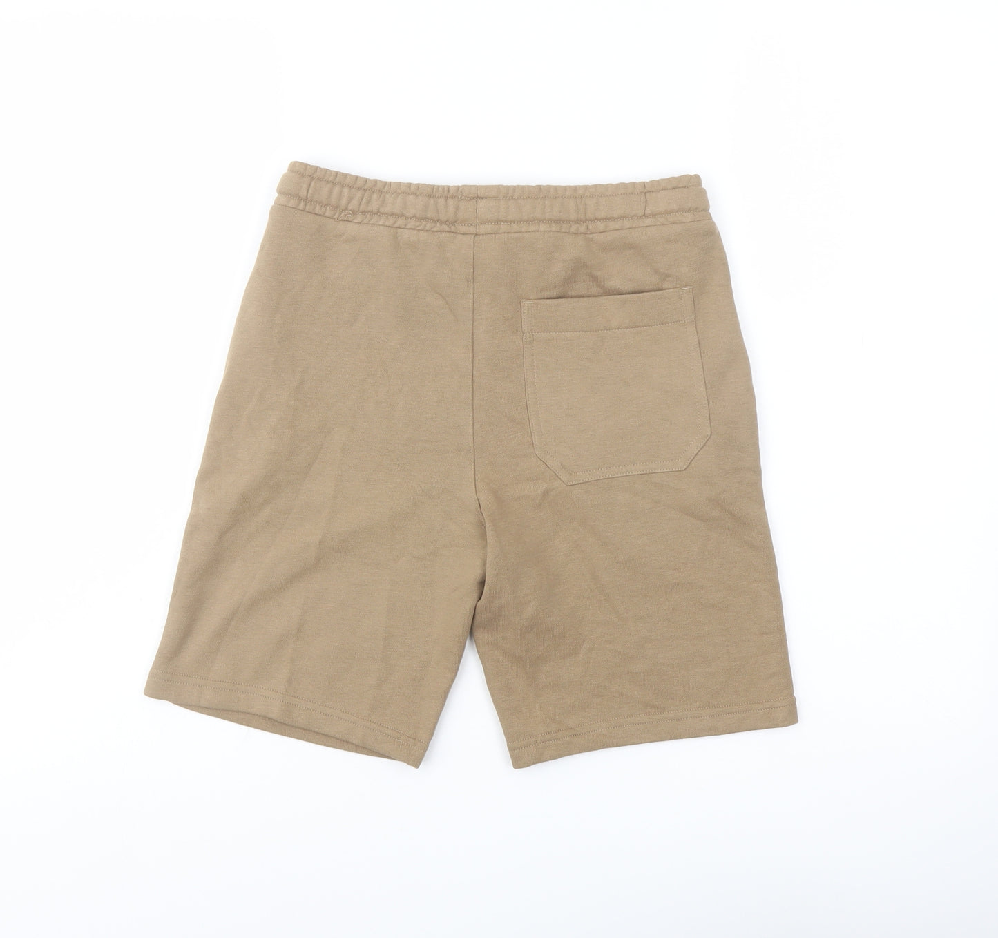 Marks and Boys Brown Cotton Sweat Shorts Size 9-10 Years Regular Drawstring