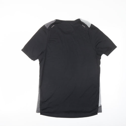 Nike Mens Black Polyester T-Shirt Size S Round Neck