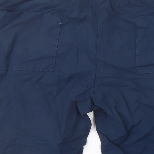 Marks and Spencer Mens Blue Cotton Bermuda Shorts Size 2XL L10 in Regular Button