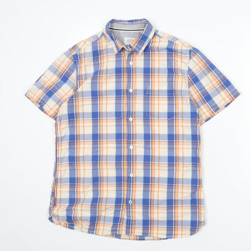 White Stuff Mens Multicoloured Plaid Cotton Button-Up Size S Collared Button