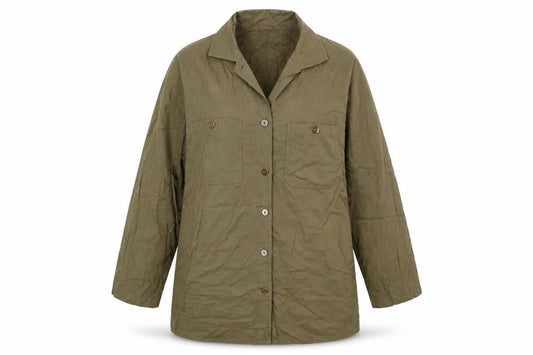 Front view of TIGI women’s green viscose basic button-up, size UK 14, collared -, size UK 14-16