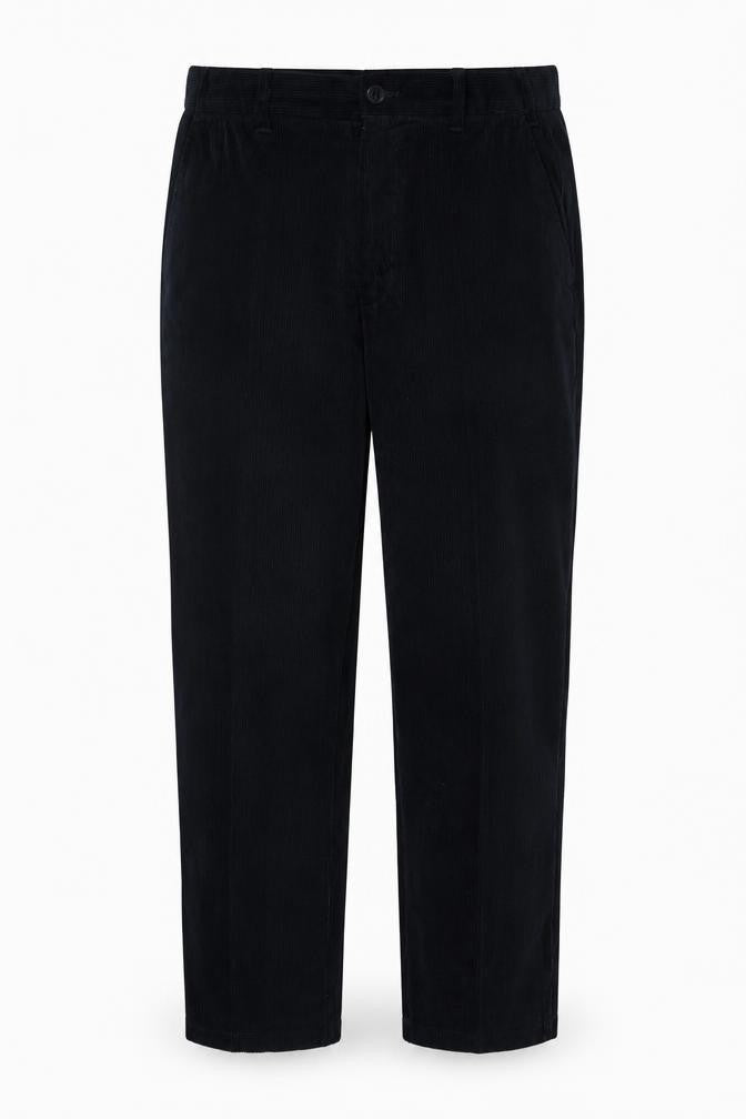 Marks and Spencer Womens Blue Cotton Trousers Size 36 L31 in Regular Zip
