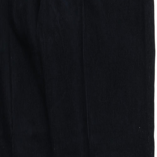 Marks and Spencer Womens Blue Cotton Trousers Size 36 L31 in Regular Zip