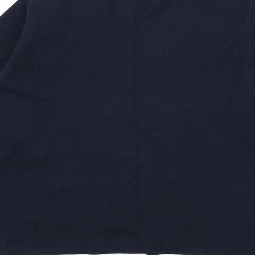Marks and Spencer Womens Blue V-Neck Cotton Pullover Jumper Size M