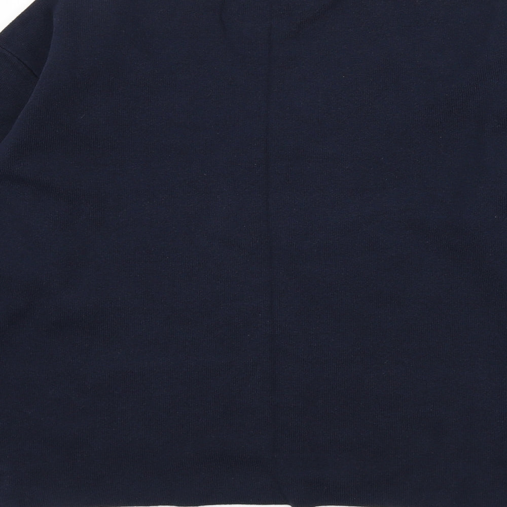 Marks and Spencer Womens Blue V-Neck Cotton Pullover Jumper Size M
