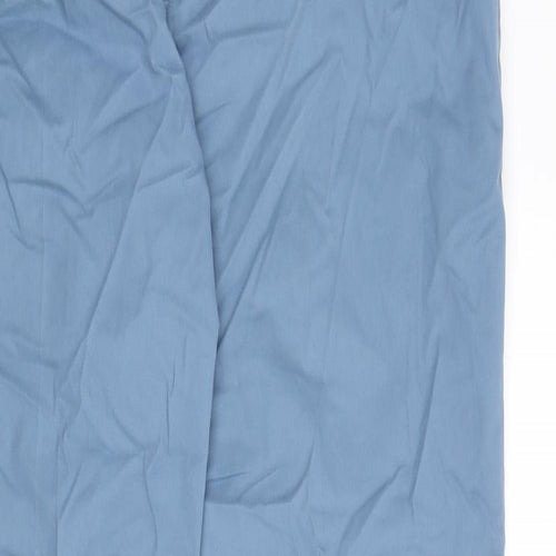 Blue Harbour Mens Blue Cotton Trousers Size 36 in L33 in Regular Zip