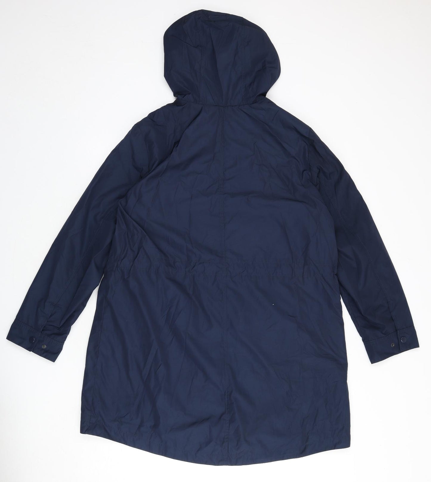 Marks and Spencer Womens Blue Rain Coat Coat Size 16 Zip