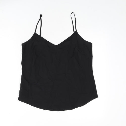 Marks and Spencer Womens Black Polyester Camisole Tank Size 10 V-Neck