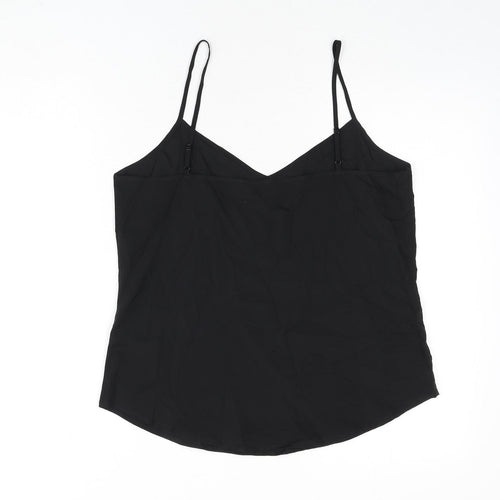Marks and Spencer Womens Black Polyester Camisole Tank Size 10 V-Neck