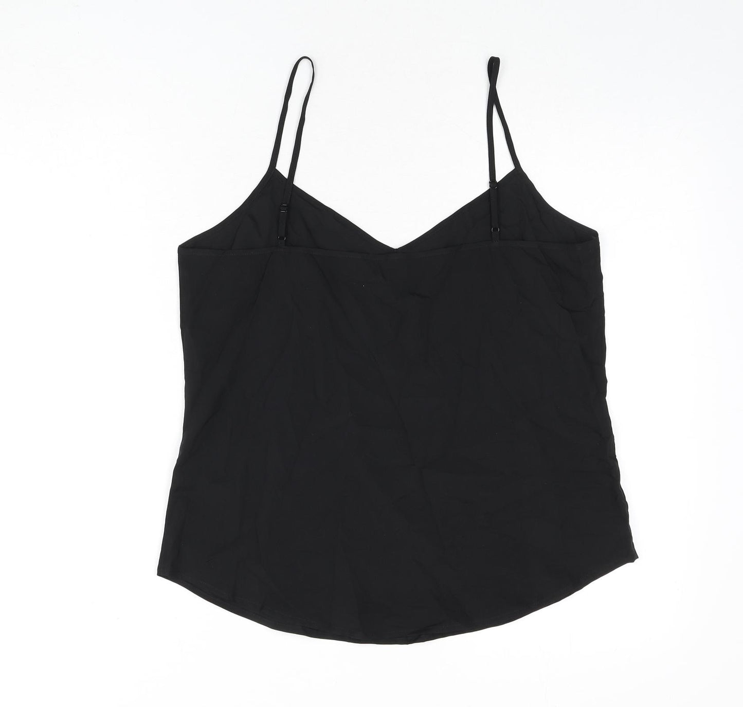 Marks and Spencer Womens Black Polyester Camisole Tank Size 10 V-Neck