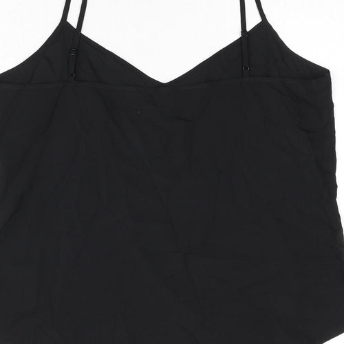 Marks and Spencer Womens Black Polyester Camisole Tank Size 10 V-Neck