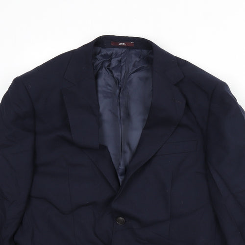 Marks and Spencer Mens Blue Wool Jacket Suit Jacket Size 38 Regular