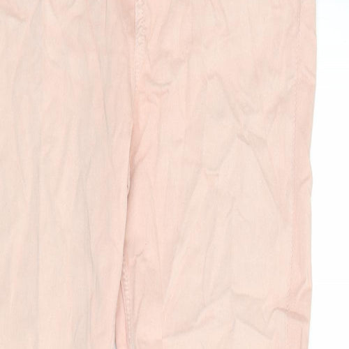 Marks and Spencer Womens Pink Cotton Skinny Jeans Size 10 L28 in Regular Zip