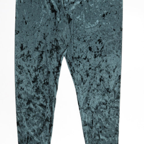 Marks and Spencer Womens Green Polyester Capri Leggings Size 20 L23 in