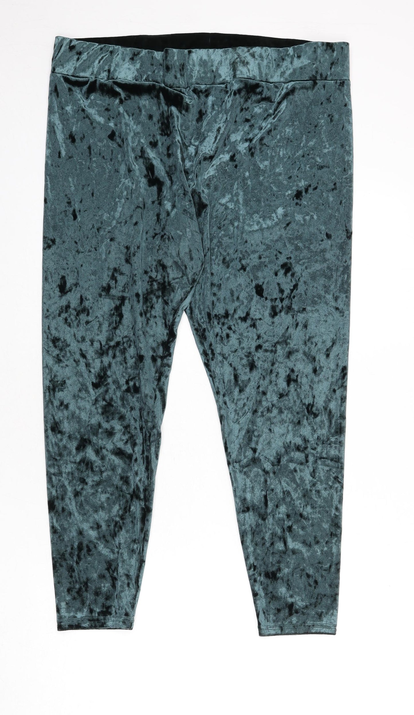 Marks and Spencer Womens Green Polyester Capri Leggings Size 20 L23 in