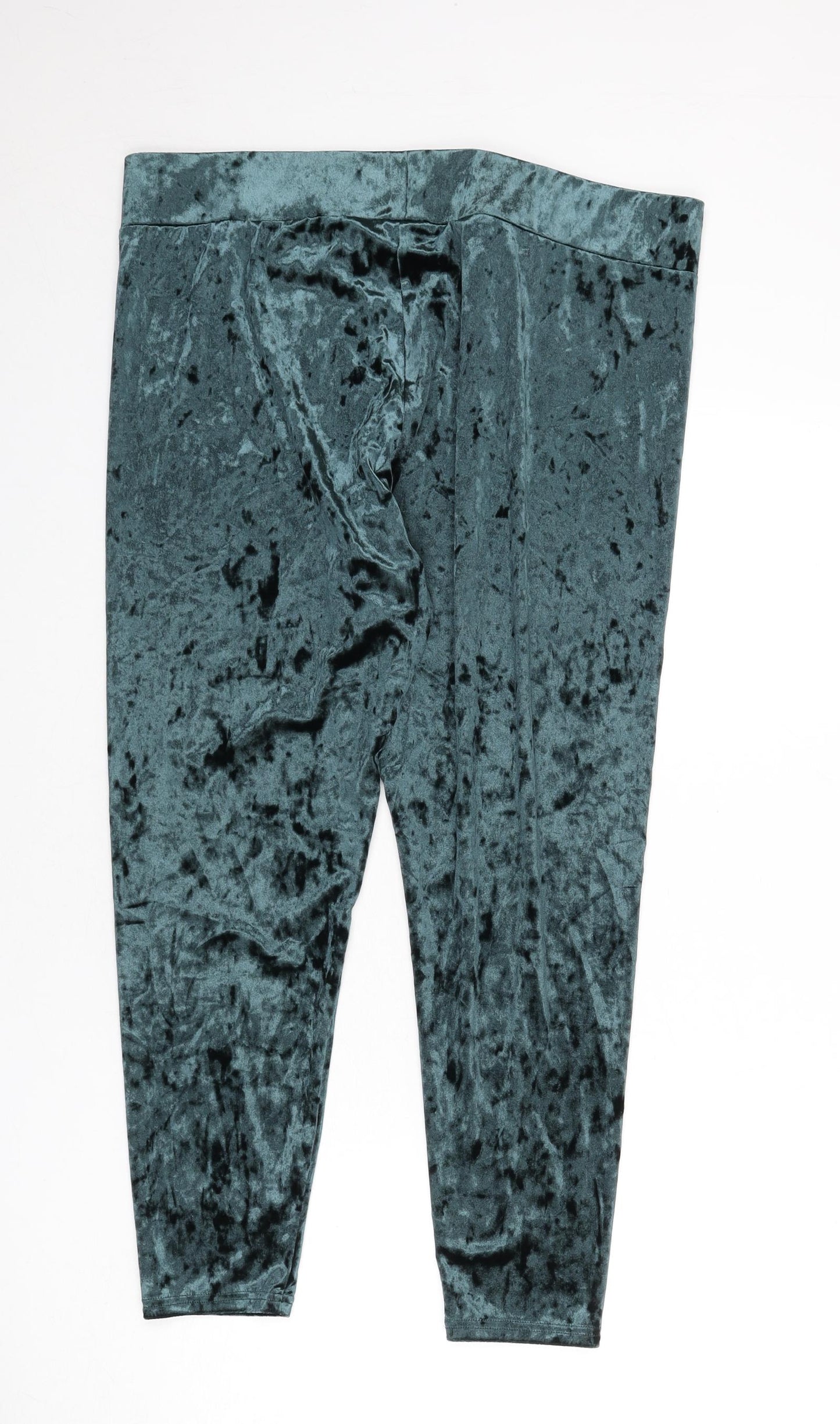 Marks and Spencer Womens Green Polyester Capri Leggings Size 20 L23 in