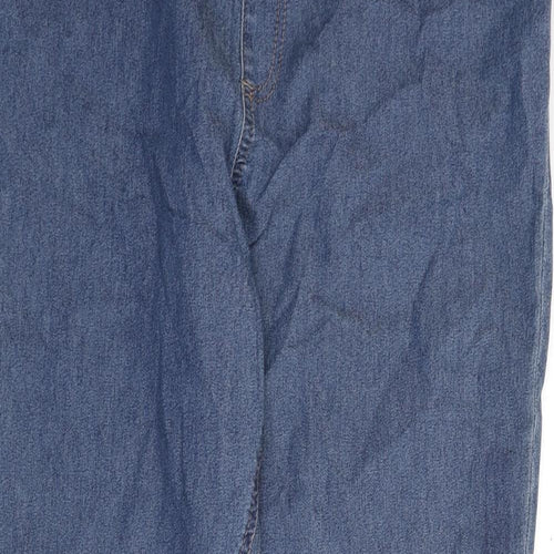 Marks and Spencer Womens Blue Cotton Jegging Jeans Size 20 L25 in Regular - Faded Effect, Gradient