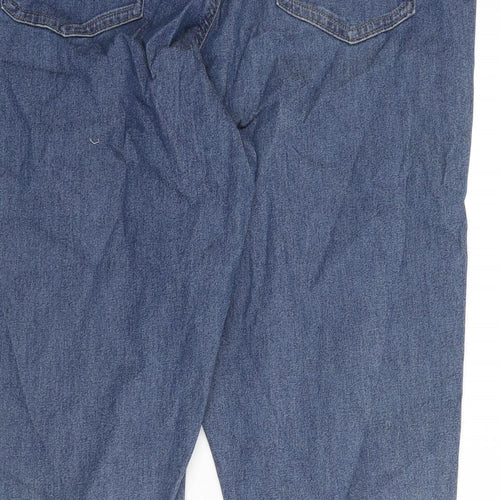 Marks and Spencer Womens Blue Cotton Jegging Jeans Size 20 L25 in Regular - Faded Effect, Gradient