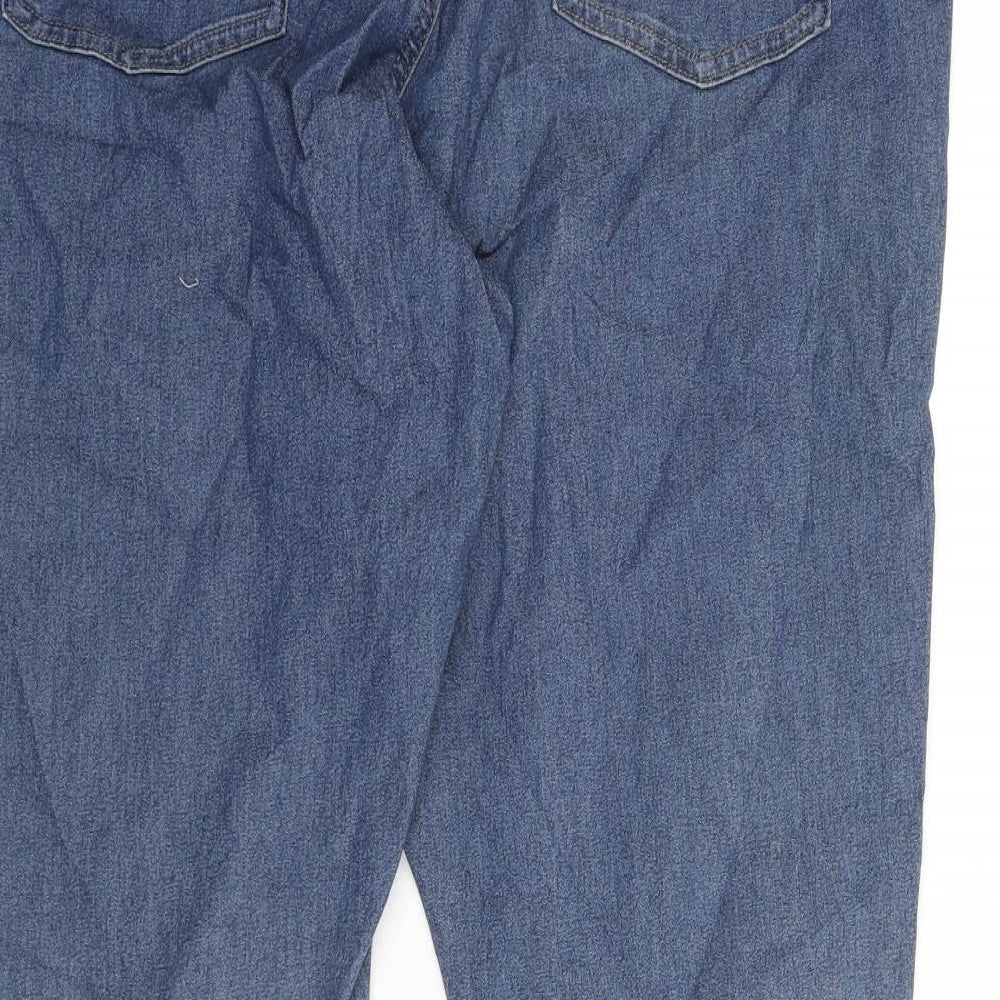 Marks and Spencer Womens Blue Cotton Jegging Jeans Size 20 L25 in Regular - Faded Effect, Gradient