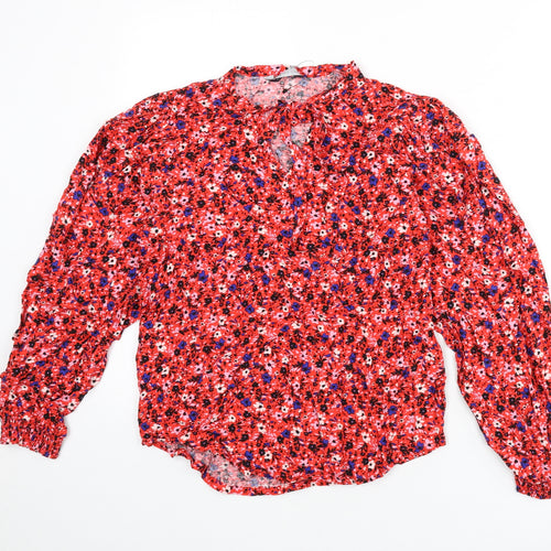 Autograph Womens Multicoloured Floral Viscose Basic Blouse Size 6 V-Neck