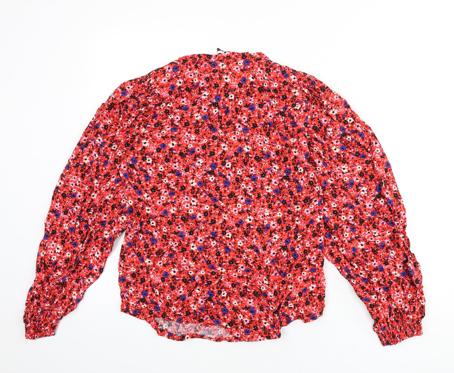 Autograph Womens Multicoloured Floral Viscose Basic Blouse Size 6 V-Neck