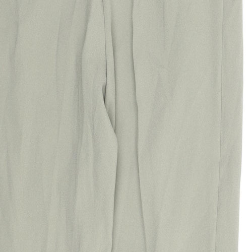 Marks and Spencer Womens Green Polyester Trousers Size 8 L26 in Regular