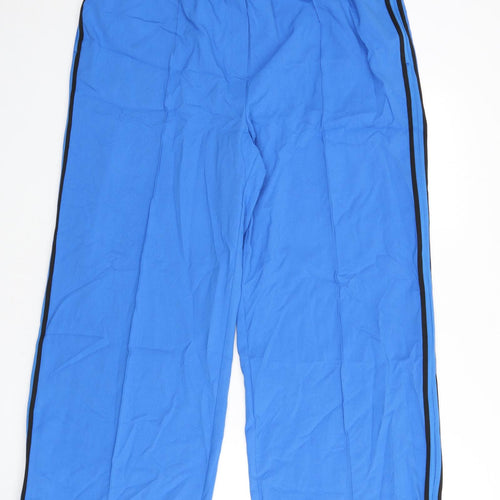 Marks and Spencer Womens Blue Polyester Trousers Size 20 L25 in Regular - Short Length
