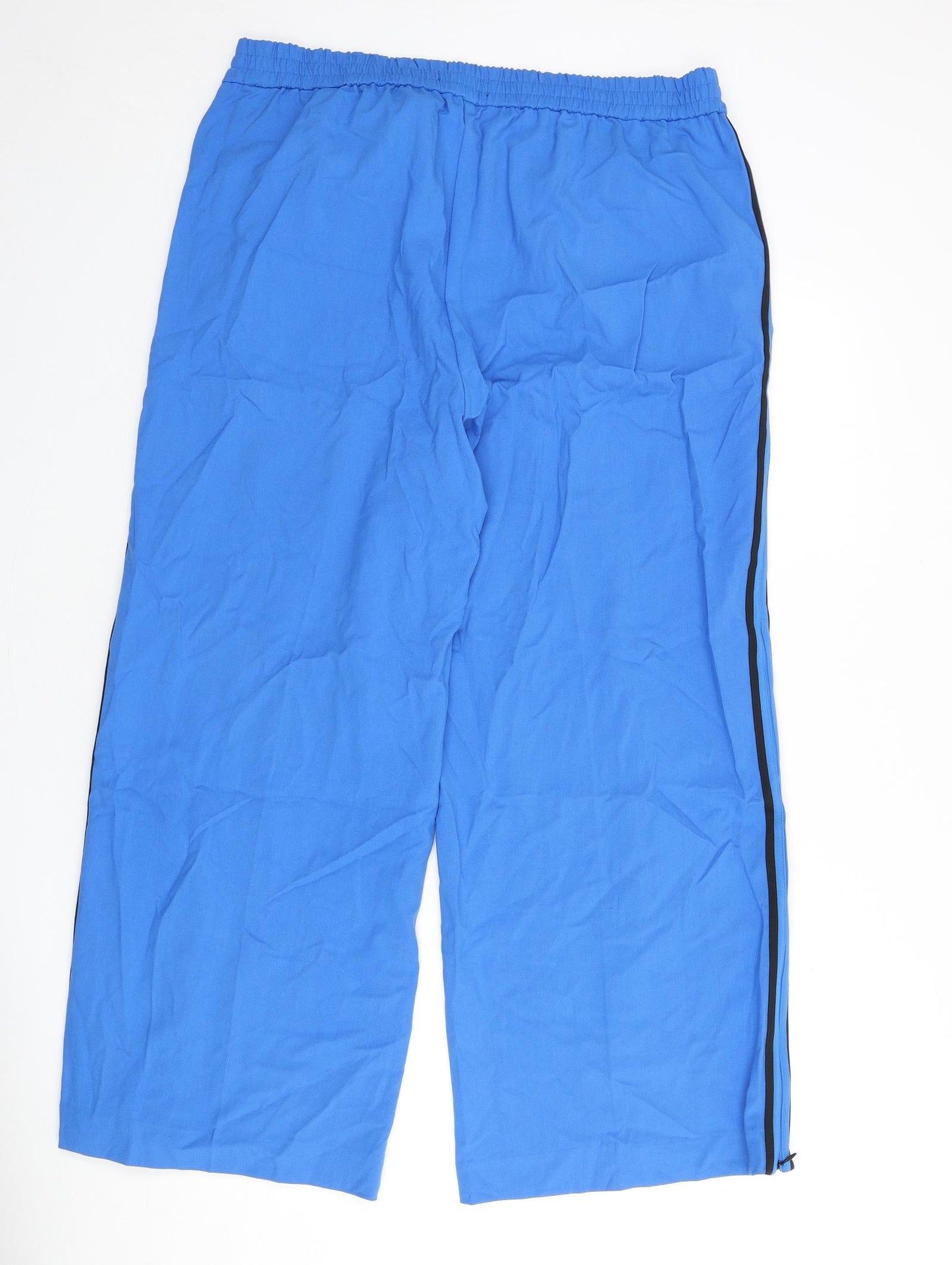 Marks and Spencer Womens Blue Polyester Trousers Size 20 L25 in Regular - Short Length
