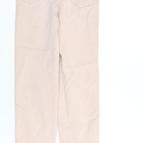 Marks and Spencer Womens Pink Cotton Skinny Jeans Size 6 L24 in Slim Zip - Cropped