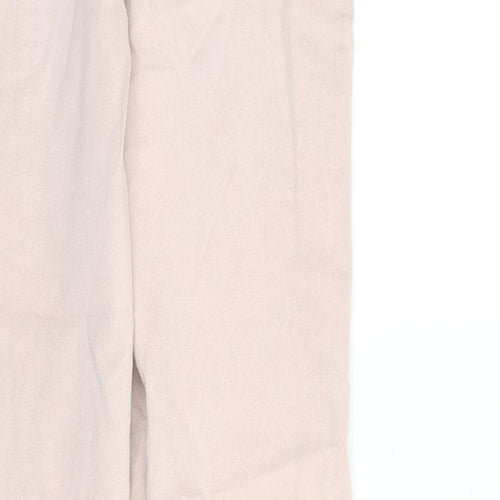 Marks and Spencer Womens Pink Cotton Skinny Jeans Size 6 L24 in Slim Zip - Cropped