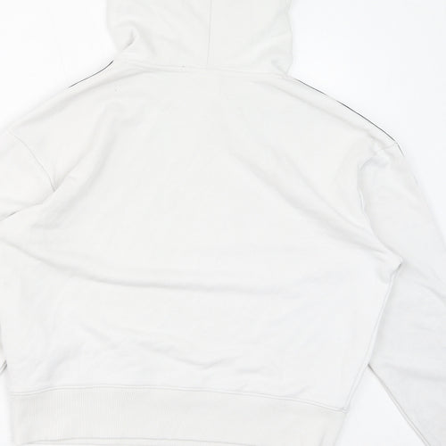 Champion Womens White Cotton Pullover Hoodie Size L Pullover