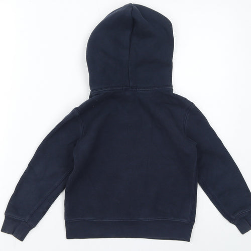 Ralph Lauren Boys Blue Cotton Pullover Hoodie Size 6 Years Pullover