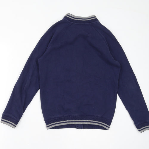 Marks and Spencer Boys Purple Cotton Full Zip Sweatshirt Size 11-12 Years Zip
