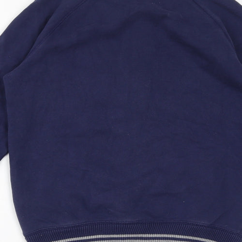 Marks and Spencer Boys Purple Cotton Full Zip Sweatshirt Size 11-12 Years Zip