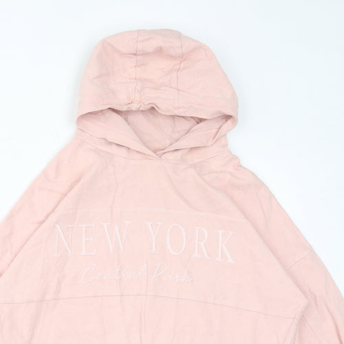 NEXT Girls Pink Cotton Pullover Hoodie Size 9 Years Pullover - New York, Central Park