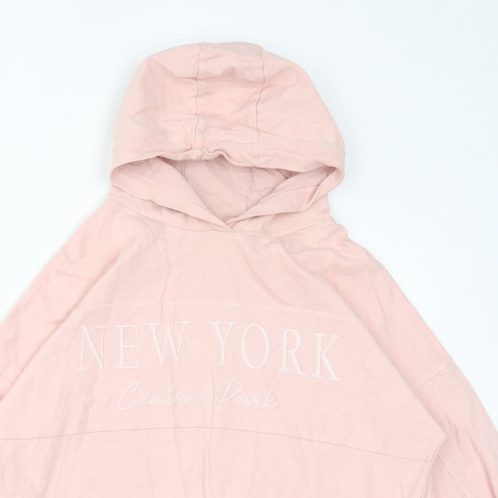 NEXT Girls Pink Cotton Pullover Hoodie Size 9 Years Pullover - New York, Central Park