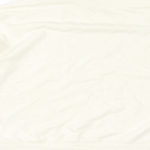 Uniqlo Womens Ivory Cotton Pullover Sweatshirt Size 12 Pullover
